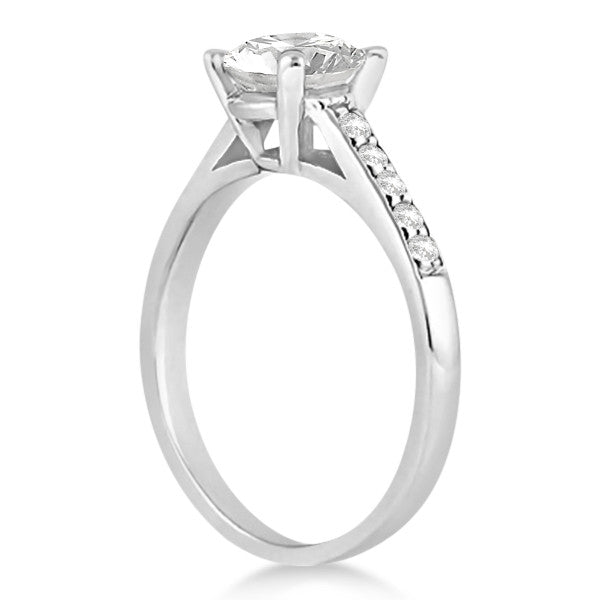 1.00ct Round Diamond Halo 14k White Gold Diamond Engagement Ring
