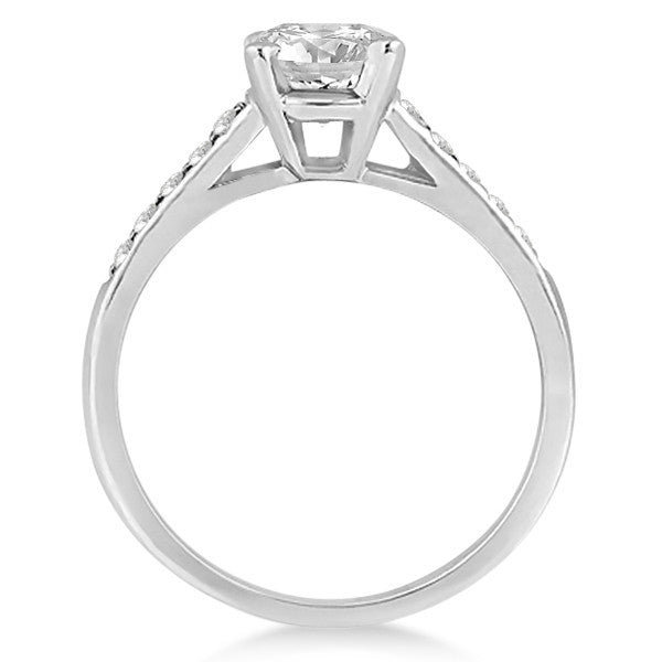 1.00ct Princess Cut Style 14k White Gold Diamond Engagement Ring